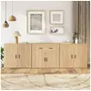 Image de Buffets 3 pcs Chêne sonoma Bois d ingénierie