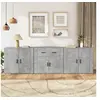Image de Buffets 3 pcs gris béton bois d ingénierie