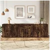 Image de Dressoirs 3 st bewerkt hout gerookt eikenkleurig3185420