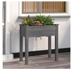 Image de Jardinière avec doublure gris 71x37x76 cm bois massif de sapin 364232
