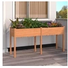 Image de Jardinière avec doublure marron 161x45x76 cm bois massif sapin 364237