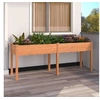 Image de Jardinière avec doublure marron 203x53x76 cm bois massif sapin 364240