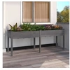 Image de Jardinière avec doublure gris 203x53x76 cm bois massif de sapin 364241
