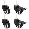 Image de Roues pour jardinière 4 pcs noir 8x3,5x8 cm fer 364281