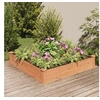 Image de Lit surélevé de jardin doublure 120x120x25 cm bois massif sapin 364293