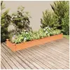 Image de Lit surélevé de jardin doublure 240x60x25 cm bois massif sapin 364299