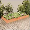 Image de Lit surélevé de jardin doublure 240x120x25 cm bois massif sapin 364302