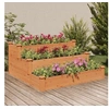 Image de Lit surélevé de jardin marron 120x120x56cm bois massif de sapin