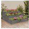 Image de Lit surélevé de jardin gris 120x120x56 cm bois massif de sapin 364306