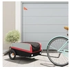 Image de Remorque de vélo noir et rouge 30 kg fer