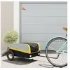 Image de Remorque de vélo noir et jaune 30 kg fer