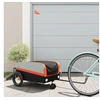 Image de Remorque de vélo noir et orange 30 kg fer