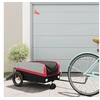 Image de Remorque de vélo noir et rouge 30 kg fer