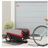 Image de Remorque de vélo noir et rouge 45 kg fer