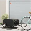 Image de Remorque de vélo noir 45 kg fer