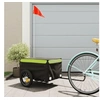 Image de Remorque de vélo noir et vert 30 kg fer