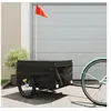 Image de Remorque de vélo noir 45 kg fer