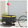 Image de Remorque de vélo noir et jaune 30 kg fer