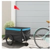Image de Remorque de vélo noir et bleu 30 kg fer