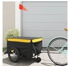 Image de Remorque de vélo noir et jaune 45 kg fer