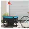 Image de Remorque de vélo noir et bleu 45 kg fer