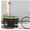 Image de Remorque de vélo noir et vert 45 kg fer