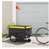Image de Remorque de vélo noir et jaune 45 kg fer