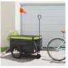 Image de Remorque de vélo noir et vert 45 kg fer