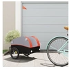 Image de Remorque de vélo noir et orange 30 kg fer
