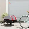 Image de Remorque de vélo noir et rouge 30 kg fer