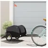 Image de Remorque de vélo noir 30 kg fer