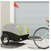 Image de Remorque de vélo noir et vert 45 kg fer
