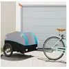 Image de Remorque pour vélo noir et bleu 45 kg fer