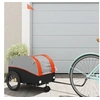 Image de Remorque de vélo noir et orange 30 kg fer