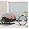 Image de Remorque de vélo noir et orange 45 kg fer