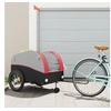 Image de Remorque de vélo noir et rouge 45 kg fer