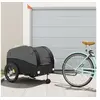 Image de Remorque de vélo noir 45 kg fer