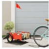Image de Remorque de vélo orange tissu oxford et fer