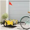 Image de Remorque de vélo jaune tissu oxford et fer