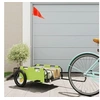 Image de Remorque de vélo vert tissu oxford et fer