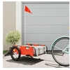 Image de Remorque de vélo orange tissu oxford et fer