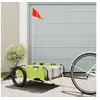 Image de Remorque de vélo vert tissu oxford et fer
