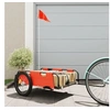 Image de Remorque de vélo orange tissu oxford et fer