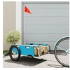 Image de Remorque de vélo bleu tissu oxford et fer