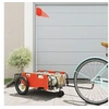 Image de Remorque de vélo orange tissu oxford et fer
