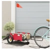 Image de Remorque de vélo rouge tissu oxford et fer