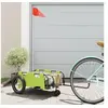 Image de Remorque de vélo vert tissu oxford et fer