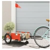 Image de Remorque de vélo orange tissu oxford et fer