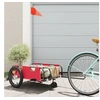 Image de Remorque de vélo rouge tissu oxford et fer