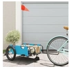 Image de Remorque de vélo bleu tissu oxford et fer